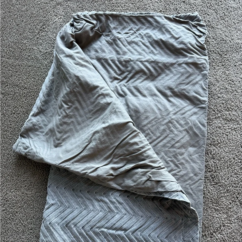 Gray Chevron Patterned Duvet cover for a Twin XL